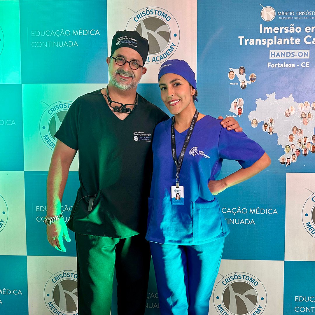 Dra. Cynthia Montenegro con Prof. Márcio Crisóstomo