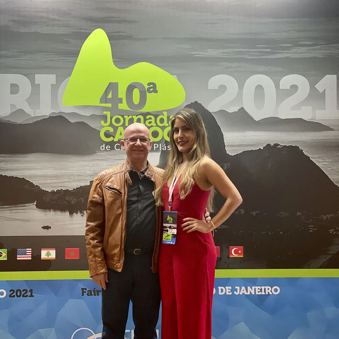 Dra. Cynthia Montenegro con el Dr. Osvaldo Saldanha en la Jornada Carioca de Cirugía Plástica, Rio de Janeiro, Brasil