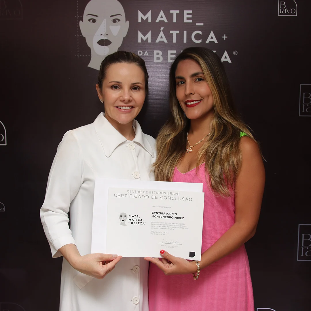 Dra. Cynthia Montenegro en Especialización Extensiva en Cosmiatria con la Dra. Bruna Bravo, Rio de Janeiro, Brasil, 2022-2023