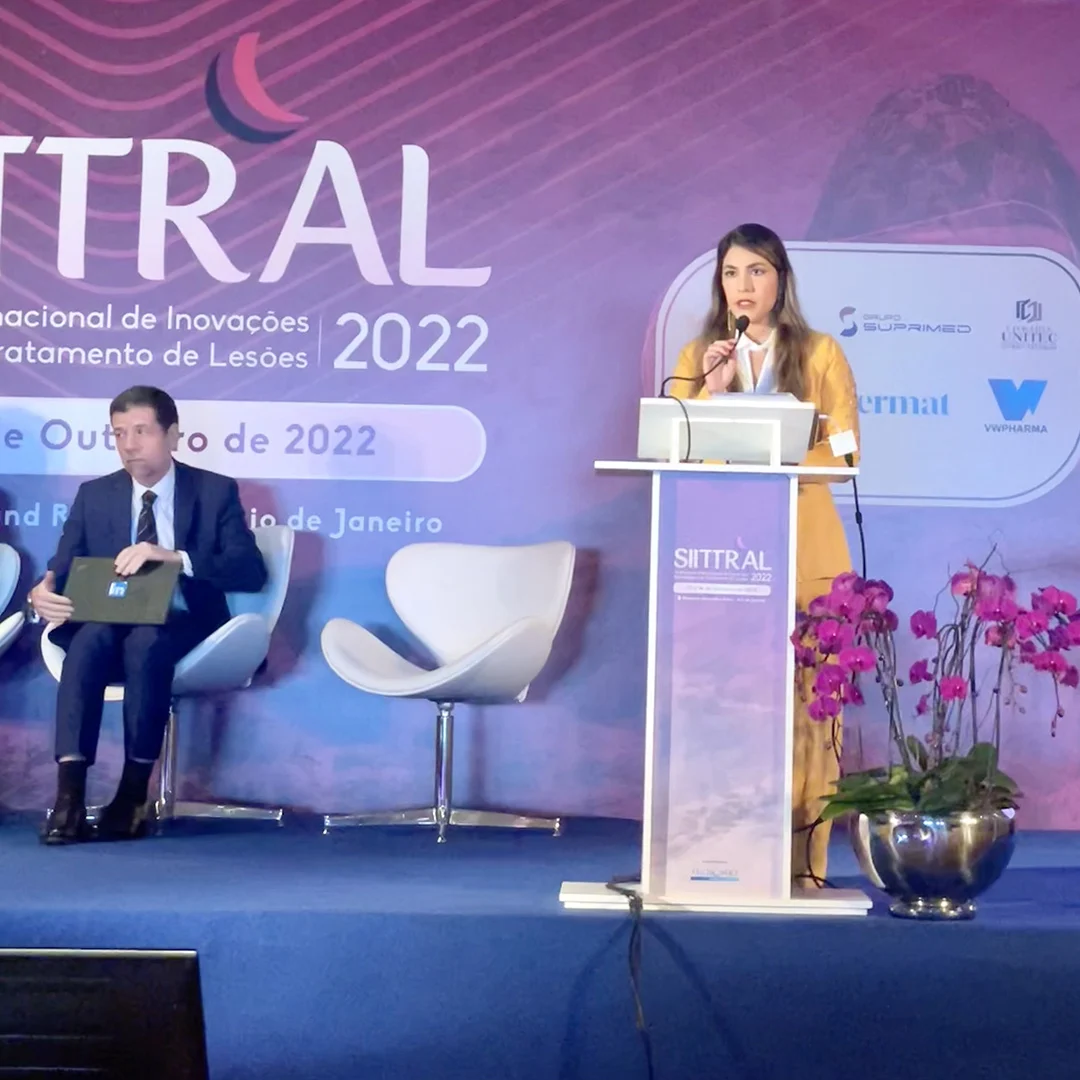 Dra. Cynthia Montenegro Secretaría del SIITRAL (Simposio Internacional de Innovaciones Tecnológicas en Tratamiento de Lesiones, Rio de Janeiro, Brasil, 2022